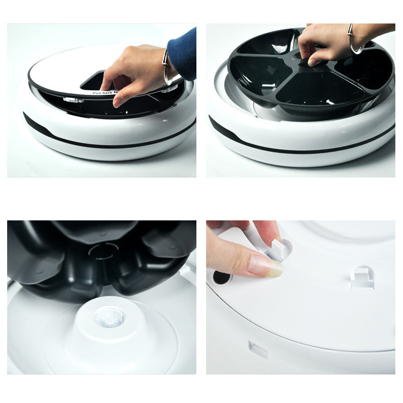 KFX-5713213 Automatic Intelligent Pet Feeder with Voice Prompt and Unmanned Feeding System, 1.6L Capacity