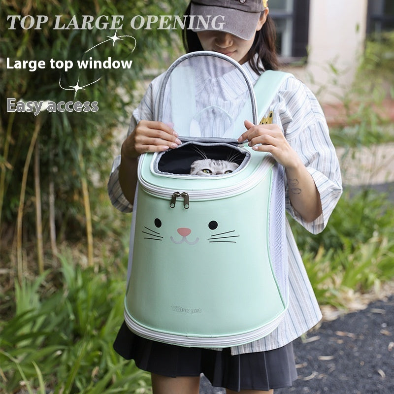 KFX-5714621 Foldable Large Capacity Cat and Dog Bag with Contrast Color Design