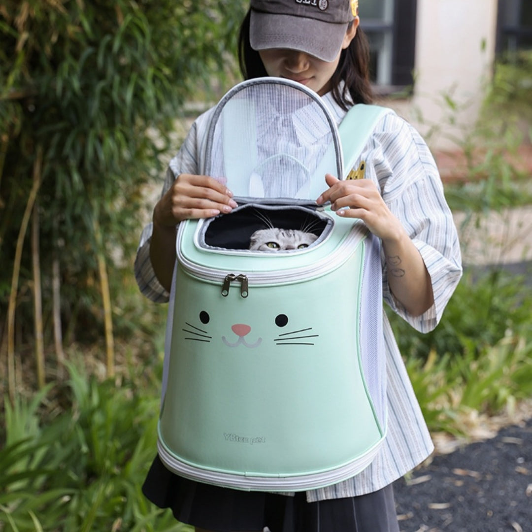 KFX-5714621 Foldable Large Capacity Cat and Dog Bag with Contrast Color Design