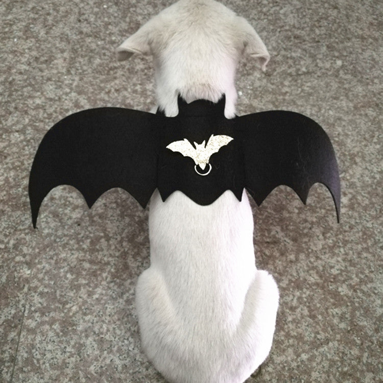 KFX-5716541 Halloween Bat Wings Costume for Dogs and Cats - Adjustable Chest Strap in Black