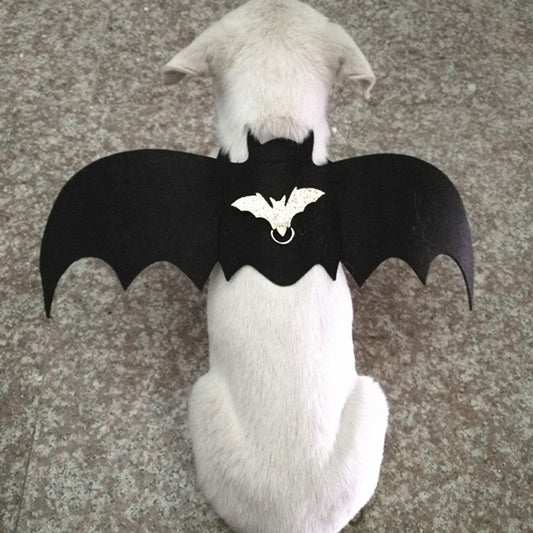 KFX-5716541 Halloween Bat Wings Costume for Dogs and Cats - Adjustable Chest Strap in Black
