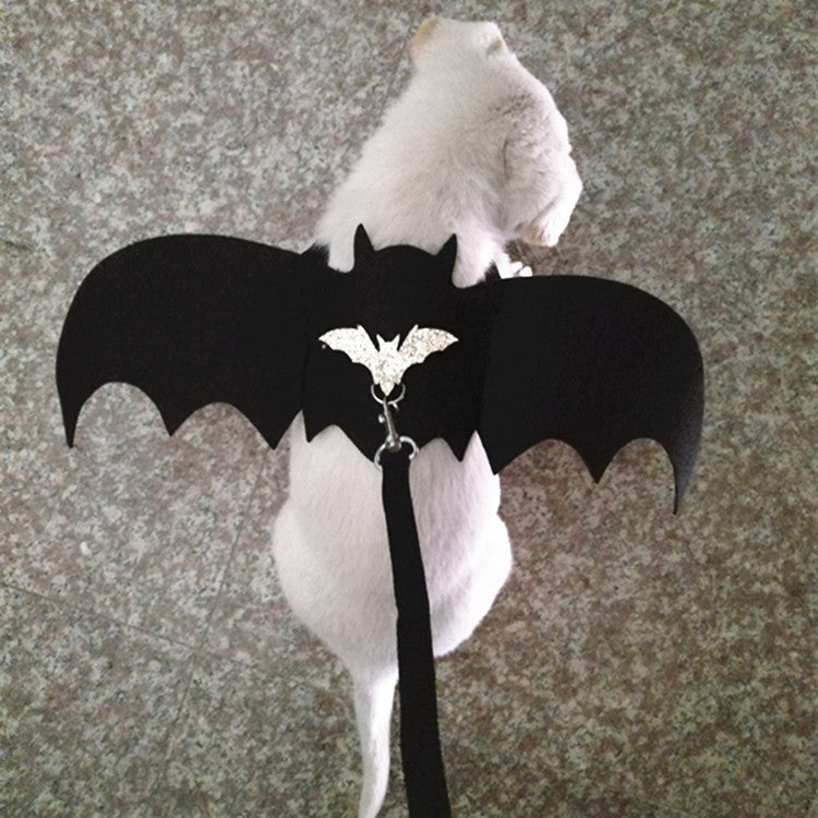 KFX-5716541 Halloween Bat Wings Costume for Dogs and Cats - Adjustable Chest Strap in Black