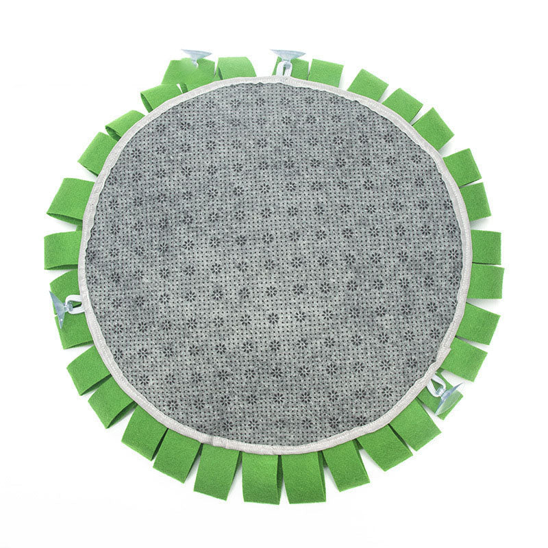KFX-5719997 Pet Flower Ball Foraging Sniffing Mat - Felt Cloth, Purple and Yellow Flowers, 48x48x7 cm