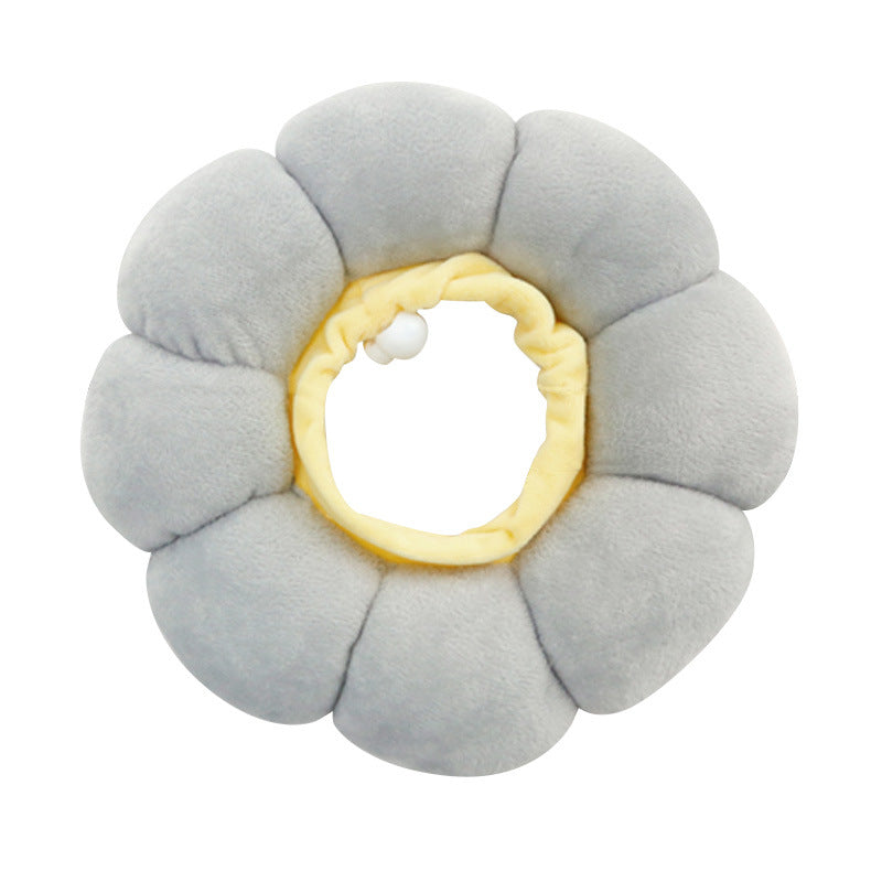 KFX-5720125 Sunflower Cat Licking Collar - Crystal Velvet, Waterproof Options Available