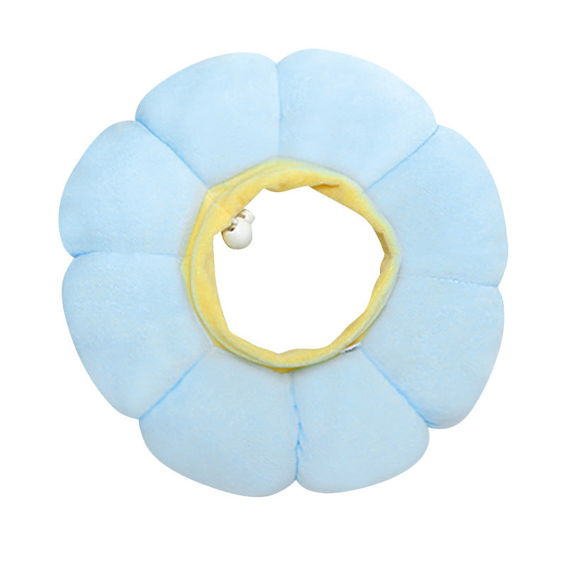 KFX-5720125 Sunflower Cat Licking Collar - Crystal Velvet, Waterproof Options Available