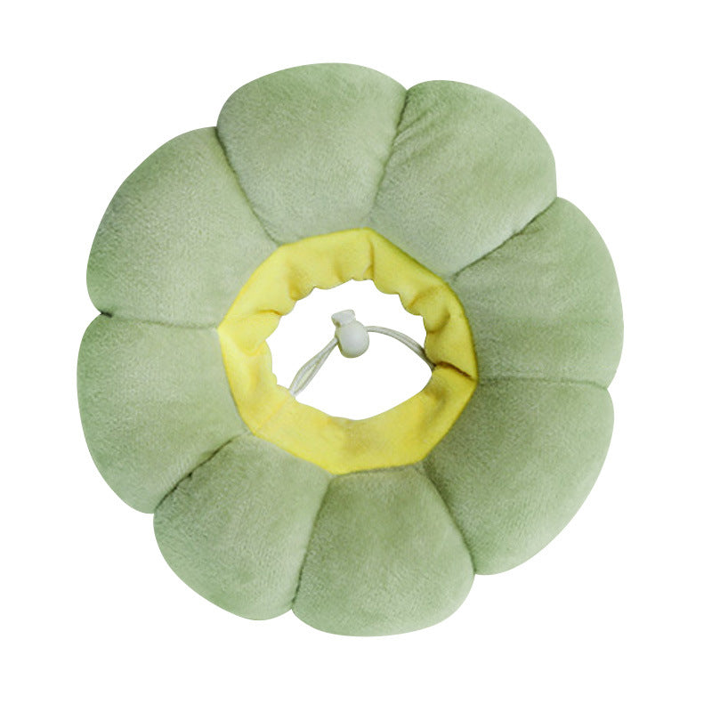 KFX-5720125 Sunflower Cat Licking Collar - Crystal Velvet, Waterproof Options Available