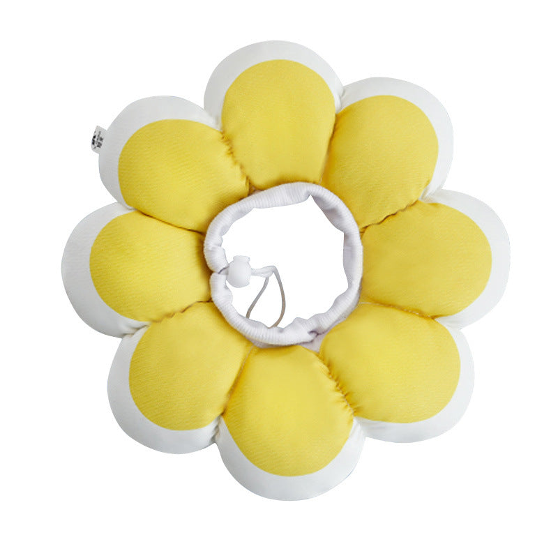 KFX-5720125 Sunflower Cat Licking Collar - Crystal Velvet, Waterproof Options Available