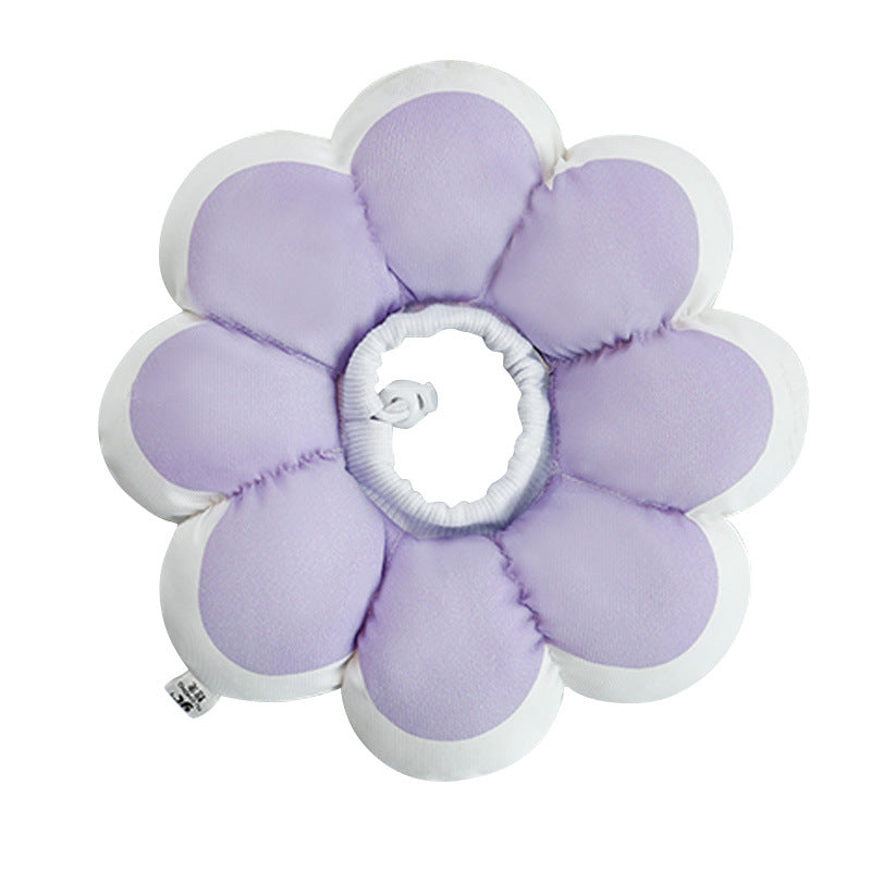 KFX-5720125 Sunflower Cat Licking Collar - Crystal Velvet, Waterproof Options Available