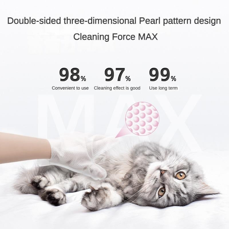 KFX-5723581 Pet Cleaning and Deodorizing Wipes with Coconut Oil for Dogs and Cats - Hypoallergenic Grooming and Travel Care