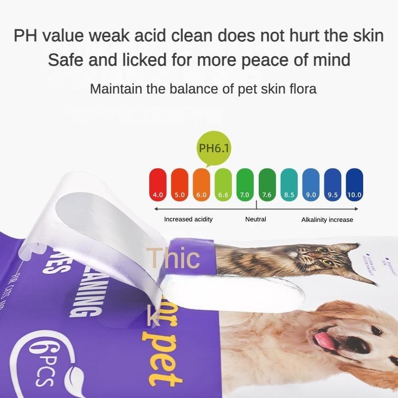 KFX-5723581 Pet Cleaning and Deodorizing Wipes with Coconut Oil for Dogs and Cats - Hypoallergenic Grooming and Travel Care