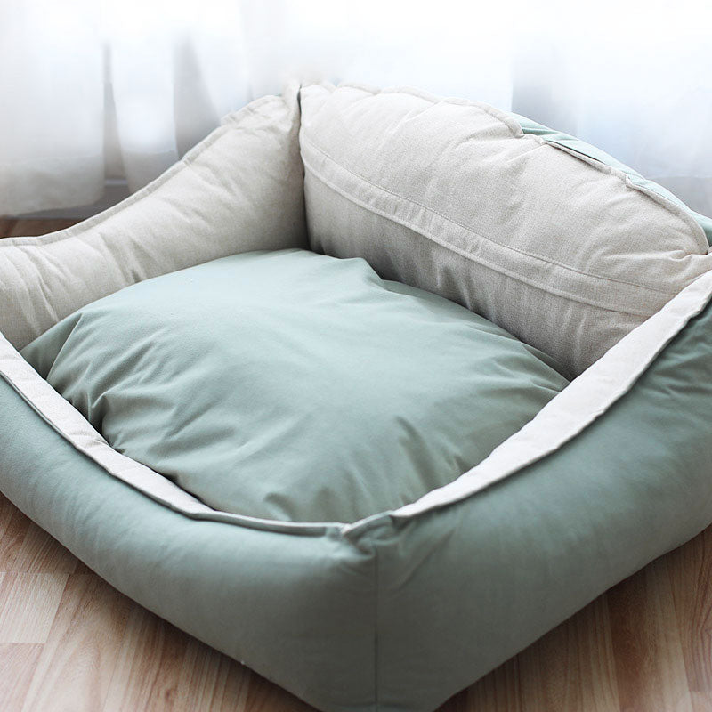 KFX-5723965 Versatile Removable Washable Pet Mat for Small to Extra Large Dogs - Suede and Linen Design