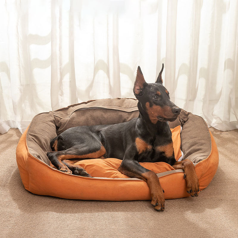 KFX-5723965 Versatile Removable Washable Pet Mat for Small to Extra Large Dogs - Suede and Linen Design