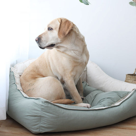 KFX-5723965 Versatile Removable Washable Pet Mat for Small to Extra Large Dogs - Suede and Linen Design