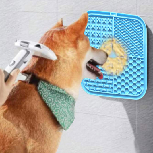 KFX-5724093 Silicone Pet Licking Plate - Octagonal Slow Feed Bowl in Assorted Colors