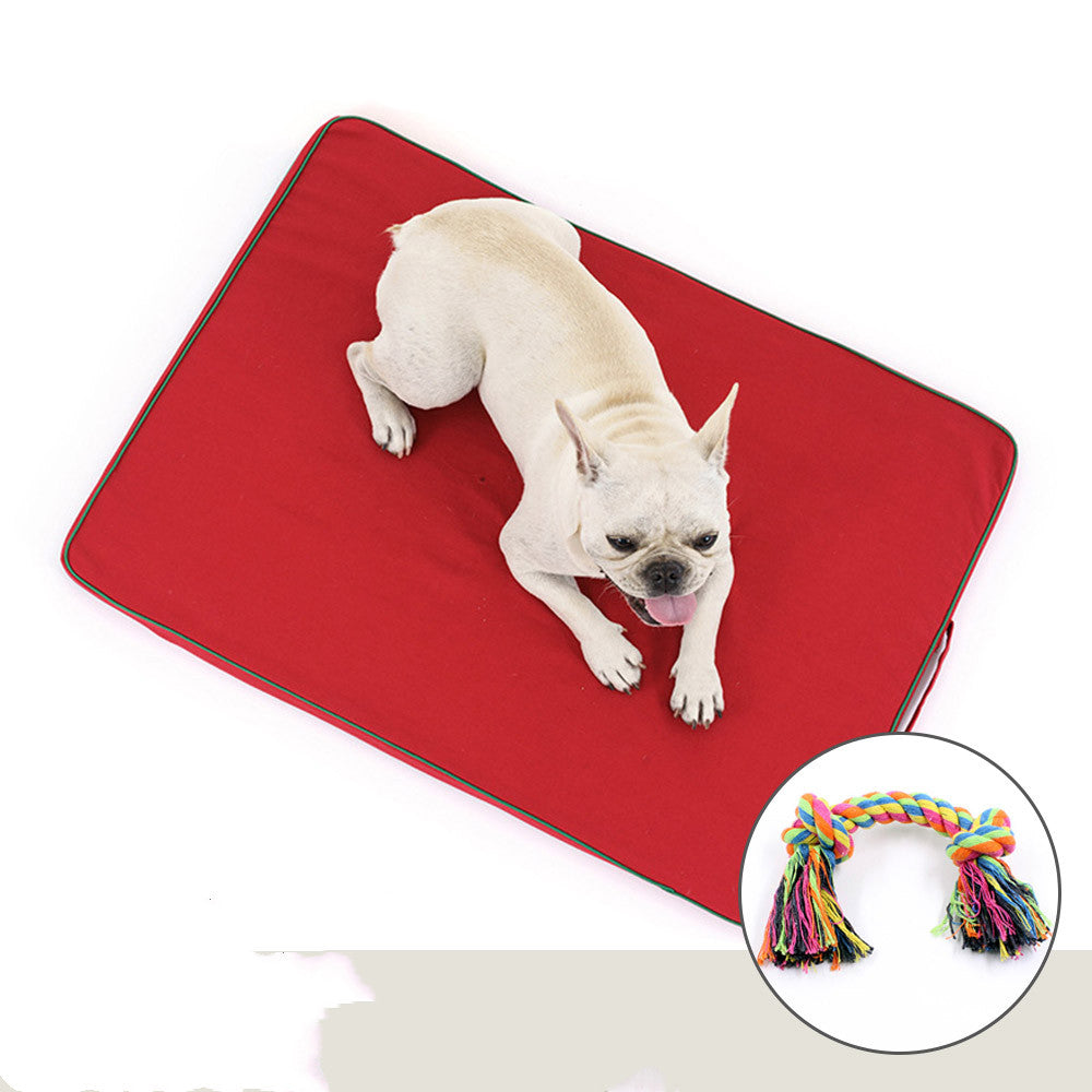 KFX-5725757 Large Outdoor Dog Mat - Waterproof, Bite Resistant, Soft Canvas, Non-Slip Design