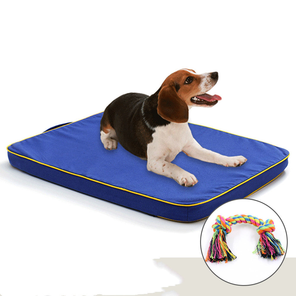 KFX-5725757 Large Outdoor Dog Mat - Waterproof, Bite Resistant, Soft Canvas, Non-Slip Design