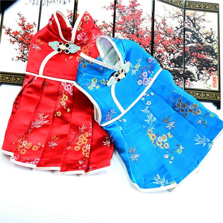 KFX-5726269 Elegant Brocade Dress for Female Pets - Spring, Summer & Autumn Style