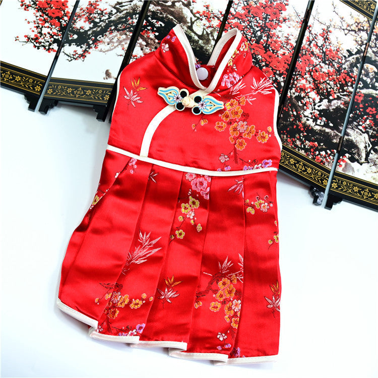 KFX-5726269 Elegant Brocade Dress for Female Pets - Spring, Summer & Autumn Style