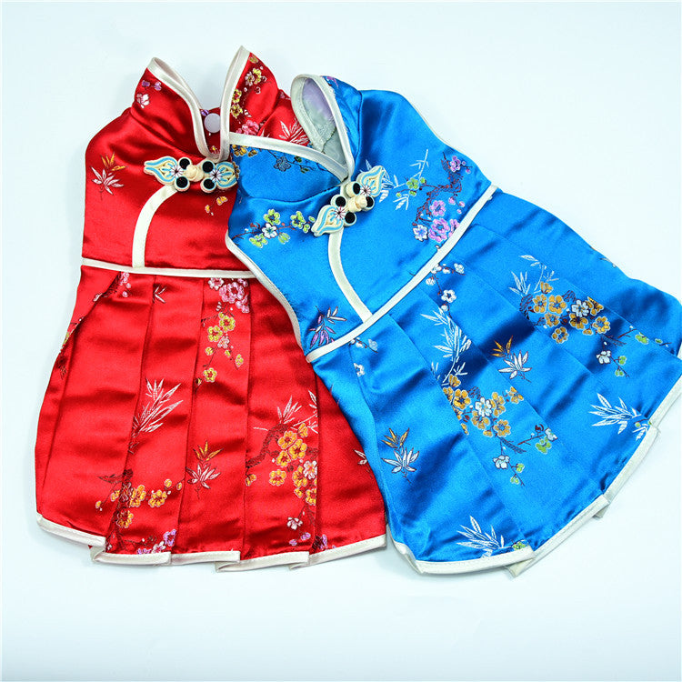 KFX-5726269 Elegant Brocade Dress for Female Pets - Spring, Summer & Autumn Style