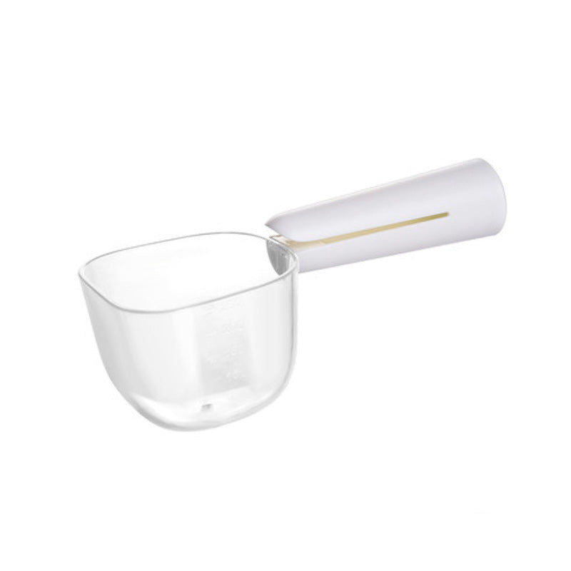 KFX-5727677 Transparent Pet Food Spoon with Measuring Scale for Cats and Dogs, Ideal for Accurate Feeding Measurement