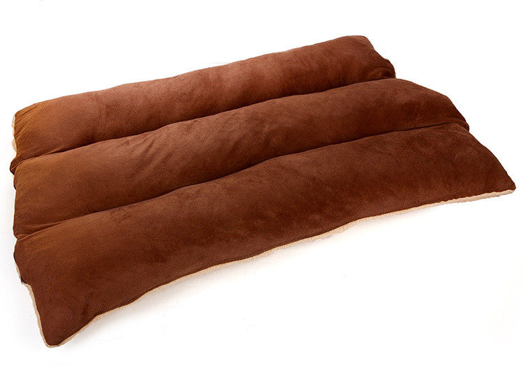KFX-5727933 Removable and Washable Square Lamb Velvet Pet Kennel Mat for Large Dogs
