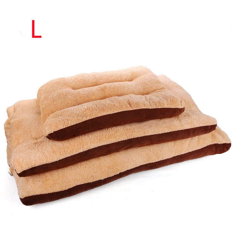 KFX-5727933 Removable and Washable Square Lamb Velvet Pet Kennel Mat for Large Dogs