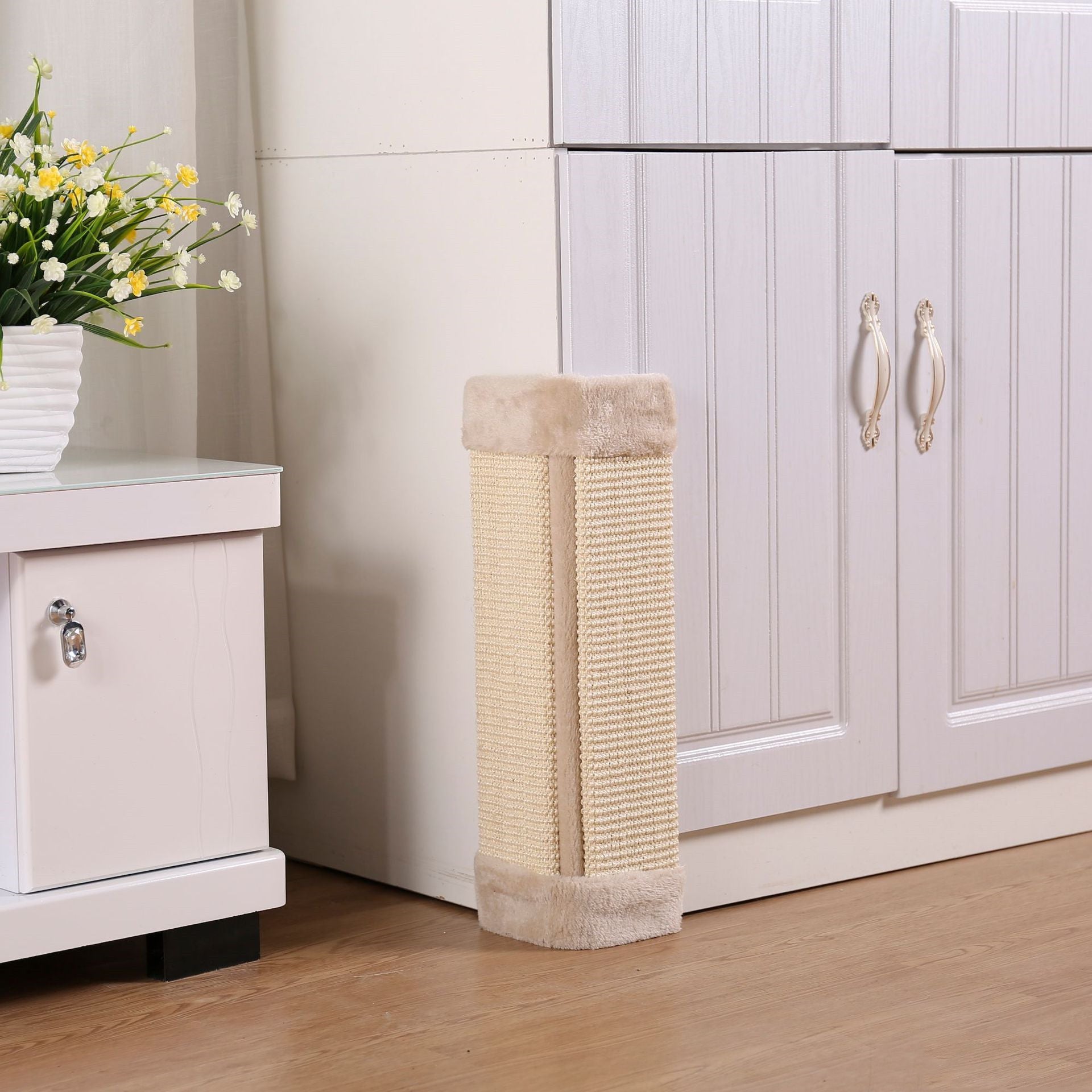 KFX-5729853 Creative Flat Scratcher for Cats - Beige, Gray, Black - Cat Scratching Board and Mat 23x49cm