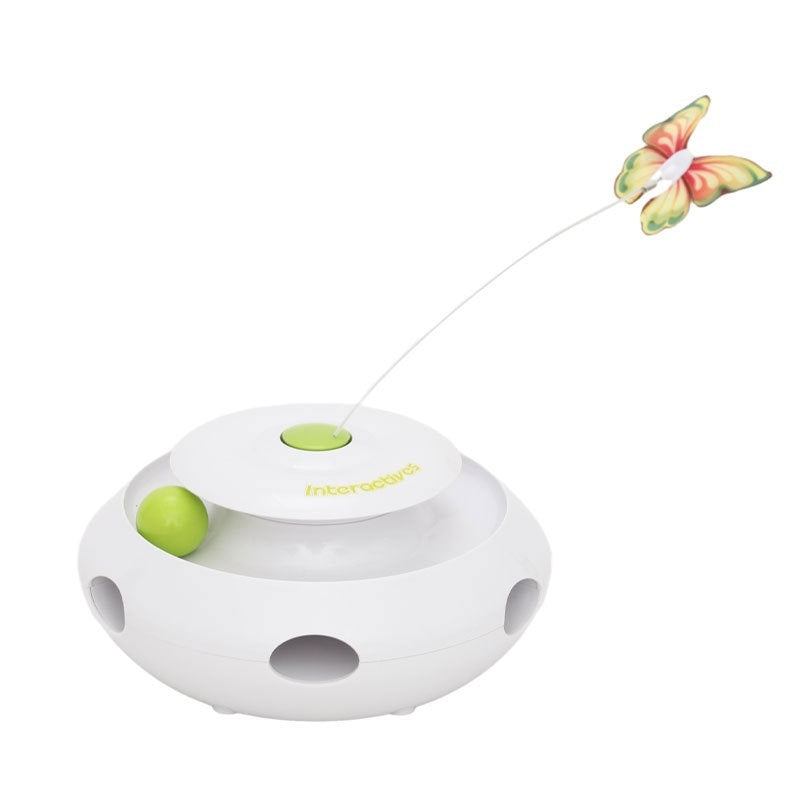 KFX-5730493 Automatic Electric Cat Toy with Rechargeable Function and Interchangeable Heads, Perfect for Pet Playtime
