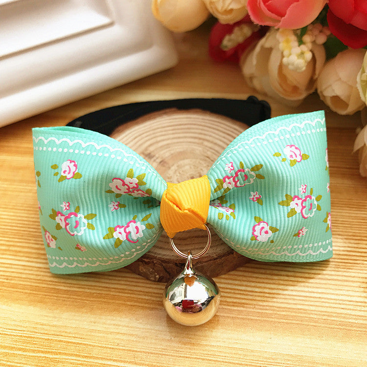 KFX-5731901 Pet Bow Tie Collar for Dogs and Cats - Adjustable Polyester - XS to S Sizes Available