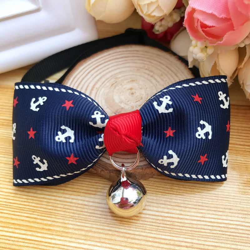 KFX-5731901 Pet Bow Tie Collar for Dogs and Cats - Adjustable Polyester - XS to S Sizes Available