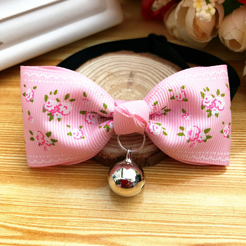 KFX-5731901 Pet Bow Tie Collar for Dogs and Cats - Adjustable Polyester - XS to S Sizes Available