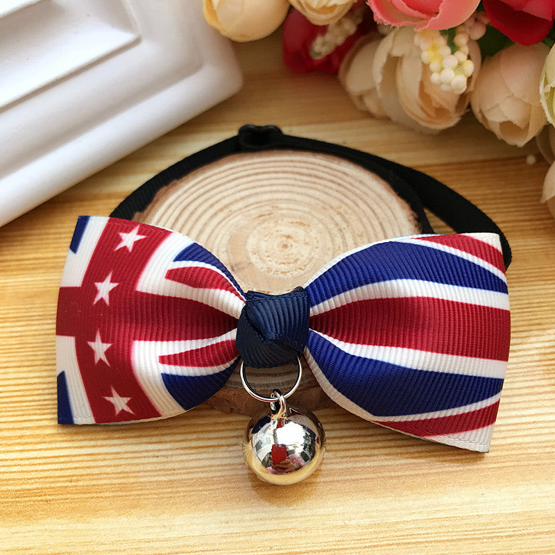 KFX-5731901 Pet Bow Tie Collar for Dogs and Cats - Adjustable Polyester - XS to S Sizes Available
