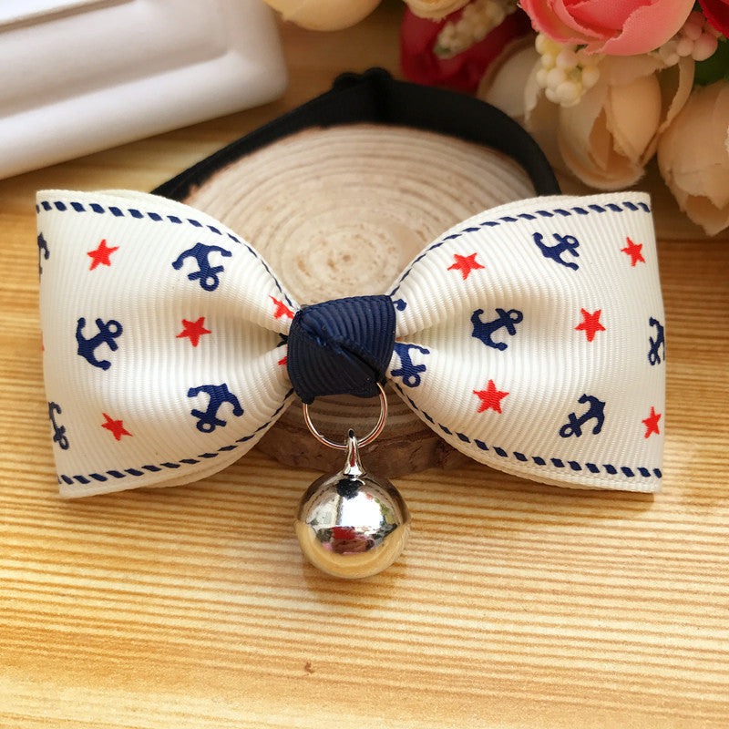 KFX-5731901 Pet Bow Tie Collar for Dogs and Cats - Adjustable Polyester - XS to S Sizes Available