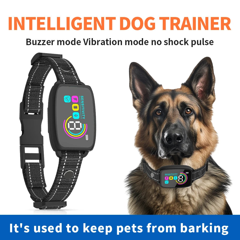 KFX-5732925 Rechargeable Smart Anti-Barking Dog Collar with Waterproof Design and Adjustable Sensitivity for Training