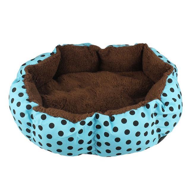 KFX-5733693 Cozy Soft Fleece Pet Bed for Dogs and Cats - Warm Plush House with Brushed Lamb Wool and PP Cotton, Multiple Colors Available