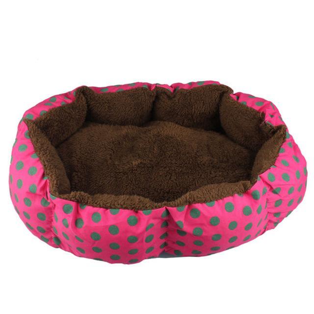 KFX-5733693 Cozy Soft Fleece Pet Bed for Dogs and Cats - Warm Plush House with Brushed Lamb Wool and PP Cotton, Multiple Colors Available