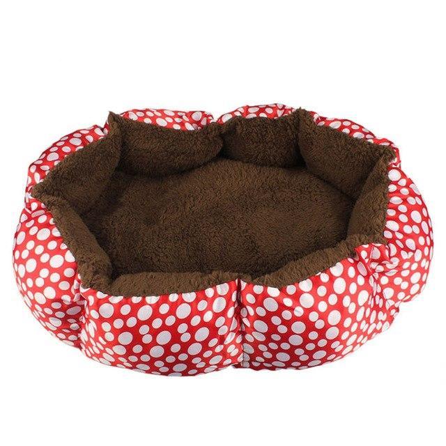 KFX-5733693 Cozy Soft Fleece Pet Bed for Dogs and Cats - Warm Plush House with Brushed Lamb Wool and PP Cotton, Multiple Colors Available