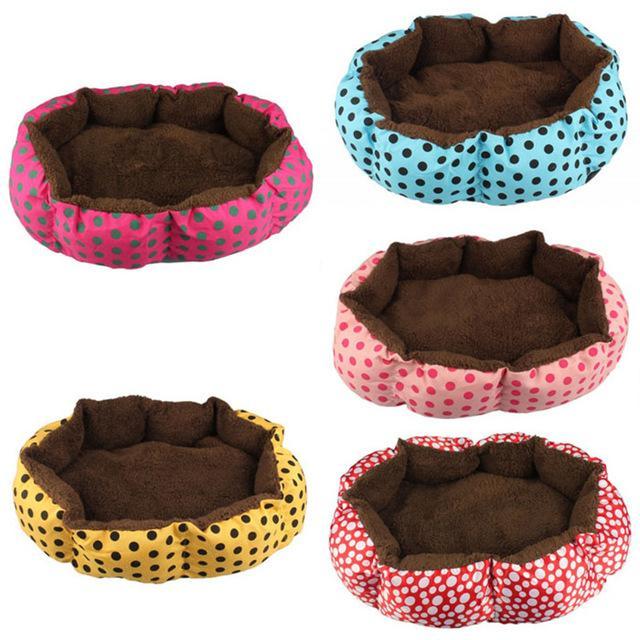 KFX-5733693 Cozy Soft Fleece Pet Bed for Dogs and Cats - Warm Plush House with Brushed Lamb Wool and PP Cotton, Multiple Colors Available