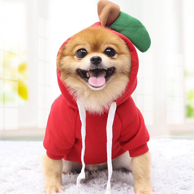 KFX-5733821 Apple Costume for Small Dogs and Cats - Fruity Cotton Vest Shirt for Pets