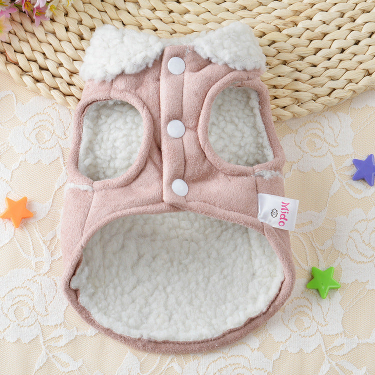 KFX-5734077 Cozy Lamb Velvet Dog Costume for Small Pets
