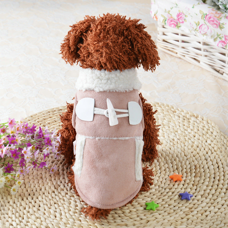 KFX-5734077 Cozy Lamb Velvet Dog Costume for Small Pets
