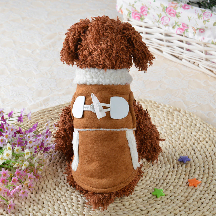 KFX-5734077 Cozy Lamb Velvet Dog Costume for Small Pets