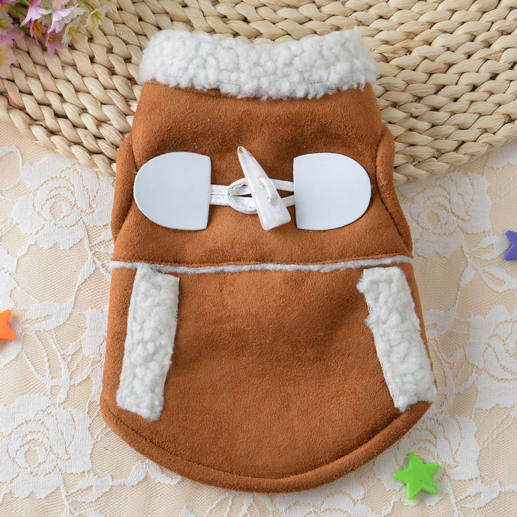 KFX-5734077 Cozy Lamb Velvet Dog Costume for Small Pets