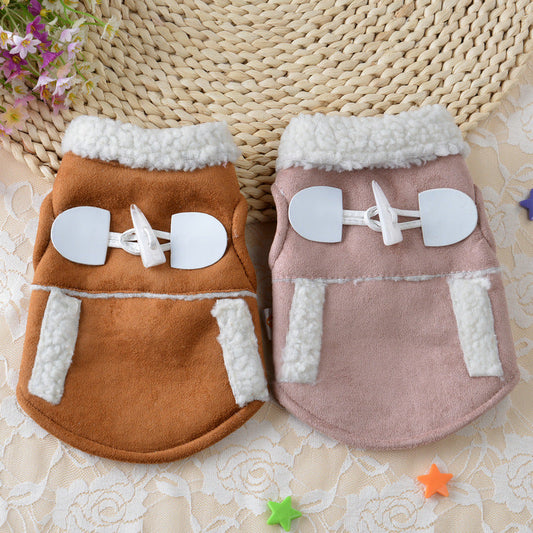 KFX-5734077 Cozy Lamb Velvet Dog Costume for Small Pets