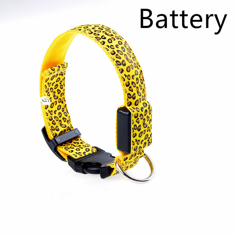 KFX-5737405 Rechargeable LED Dog Collar for Safety and Visibility at Night