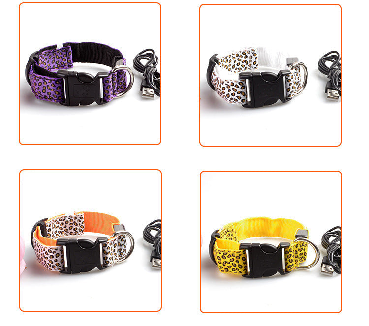 KFX-5737405 Rechargeable LED Dog Collar for Safety and Visibility at Night