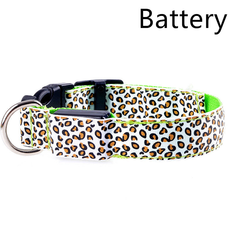 KFX-5737405 Rechargeable LED Dog Collar for Safety and Visibility at Night
