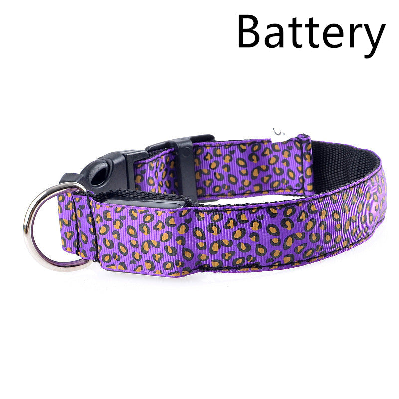 KFX-5737405 Rechargeable LED Dog Collar for Safety and Visibility at Night