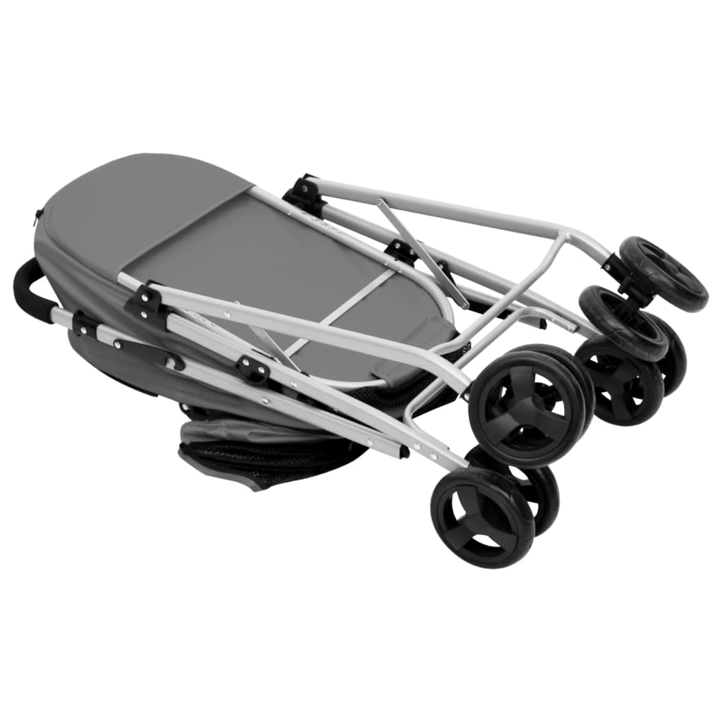 KFX-5740861 Foldable Dog Stroller for Two Pets with Sunshade - Lightweight and Portable Design