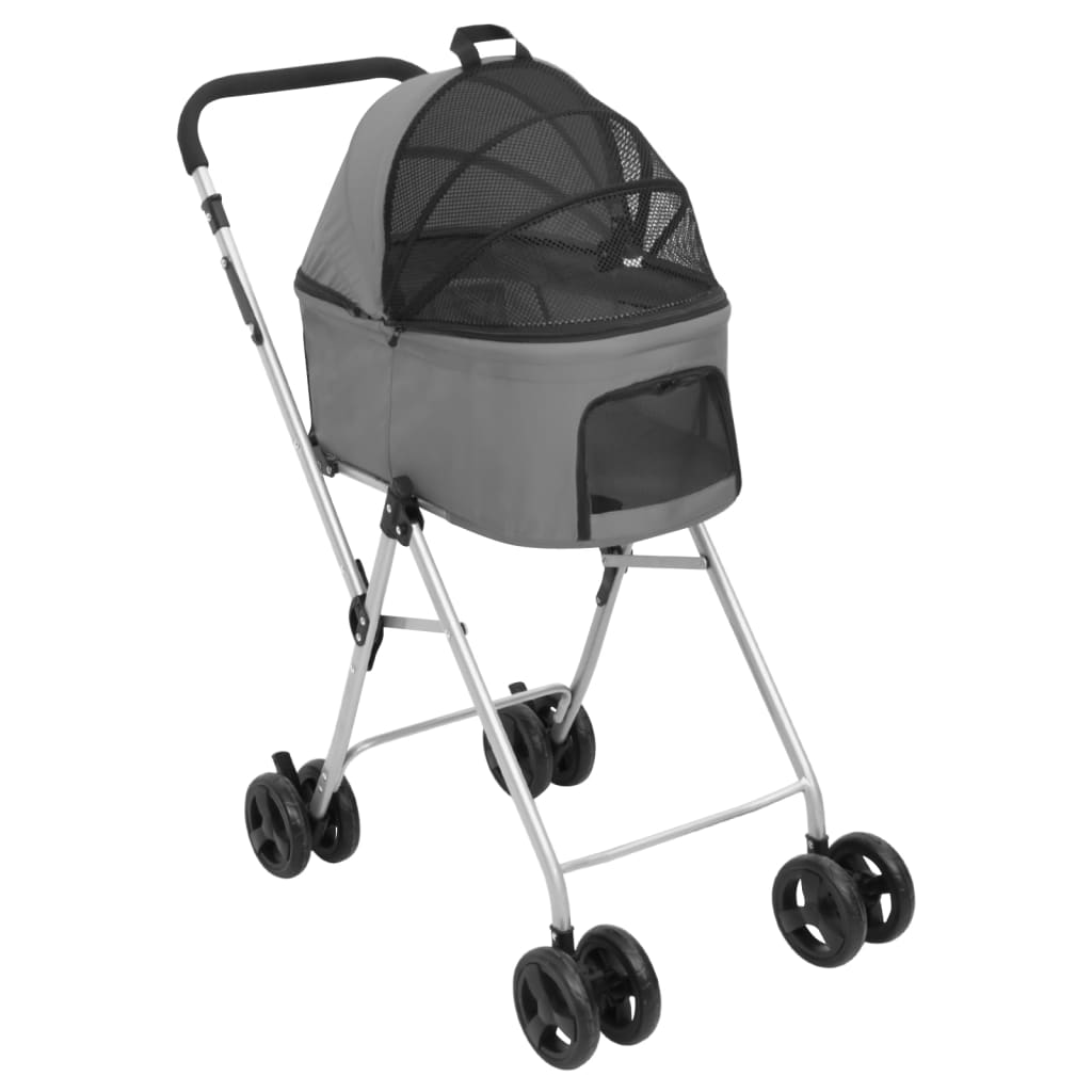 KFX-5740861 Foldable Dog Stroller for Two Pets with Sunshade - Lightweight and Portable Design